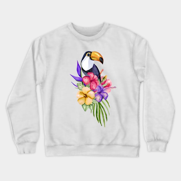 Toucan Crewneck Sweatshirt by JuliaBadeeva